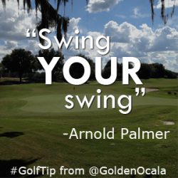 Swing YOUR Swing, quote by Arnold Palmer #golftip