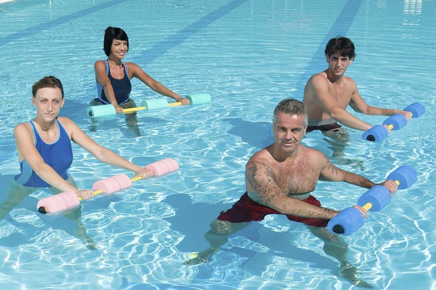 Aquatic workouts offer many benefits.
