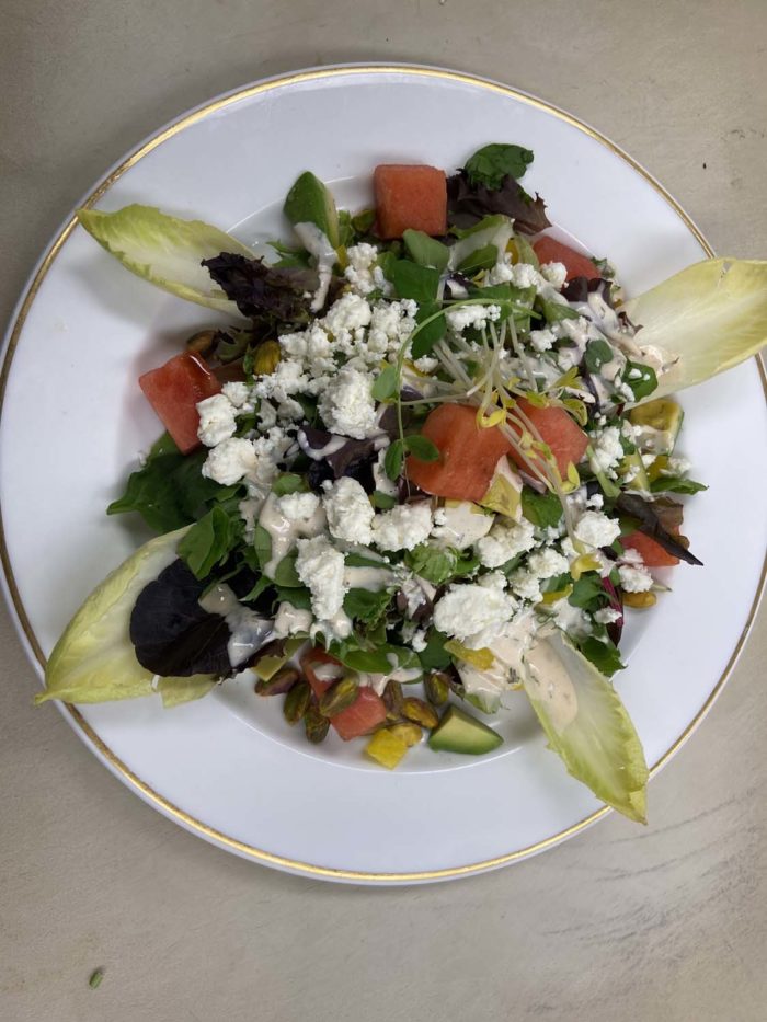 Baby Greens with Watermelon & Feta